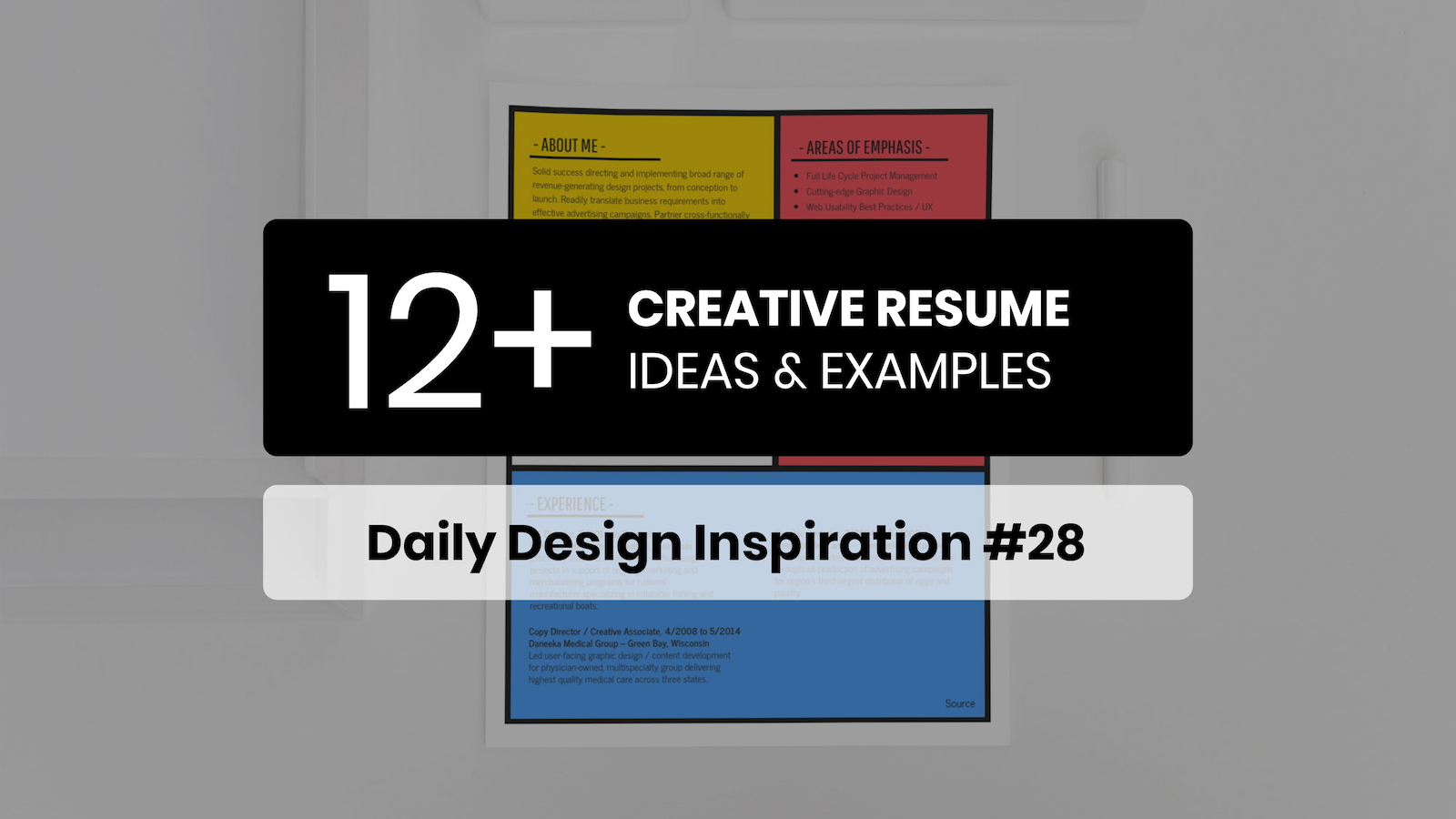 12 Creative Resume Examples Templates Ideas Daily Design Inspiration 28