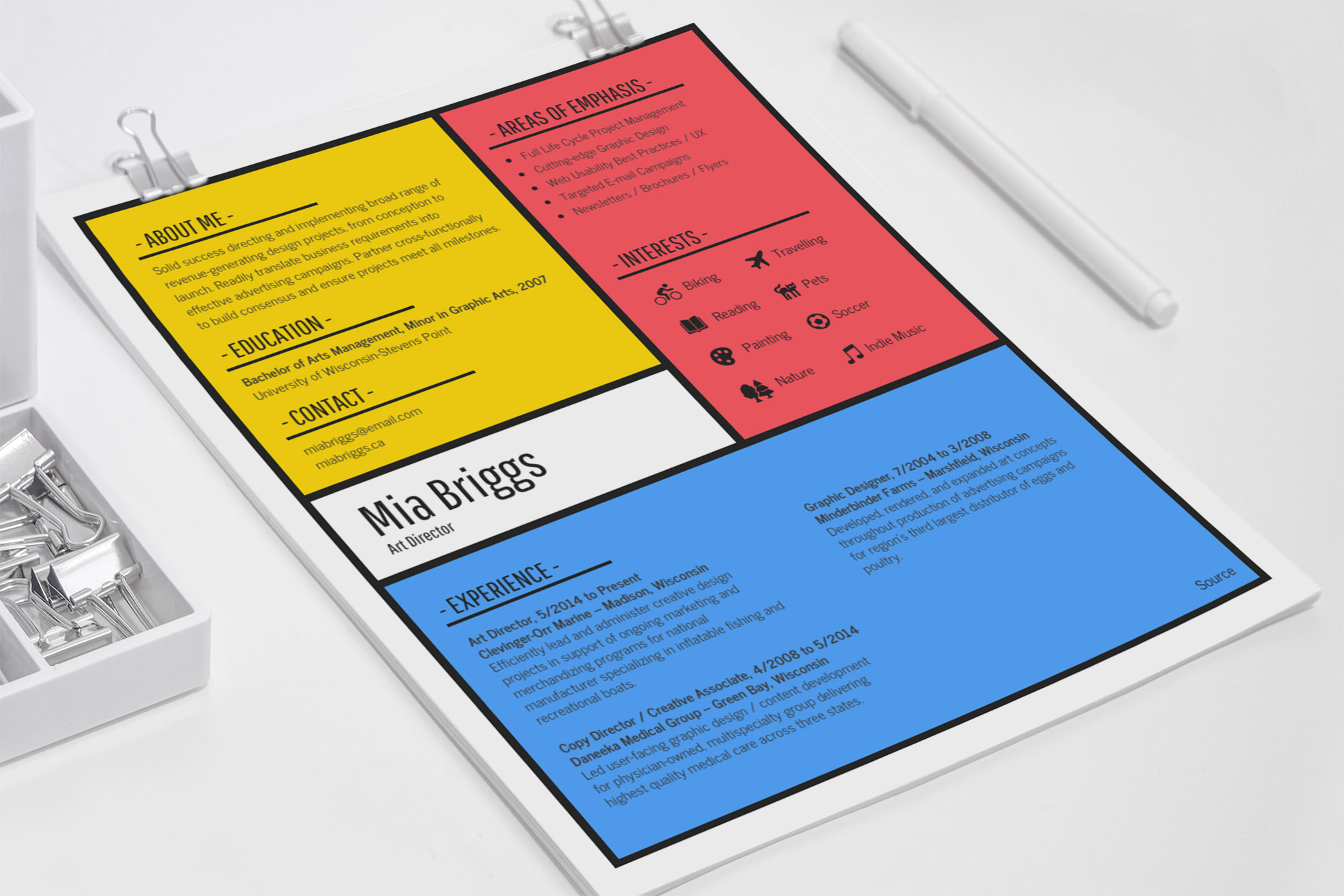 12+ Creative Resume Examples, Templates & Ideas – Daily Design